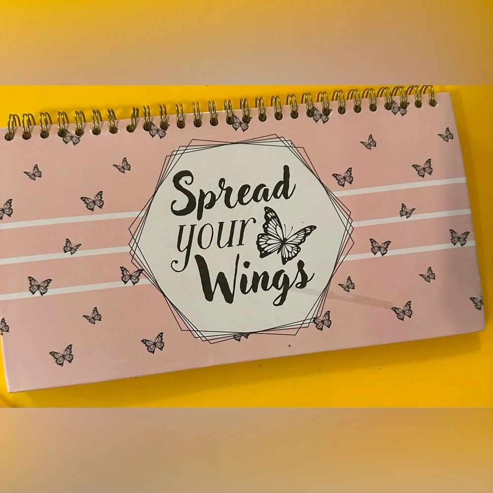 Staple Pink Butterfly Spiral weekly planner